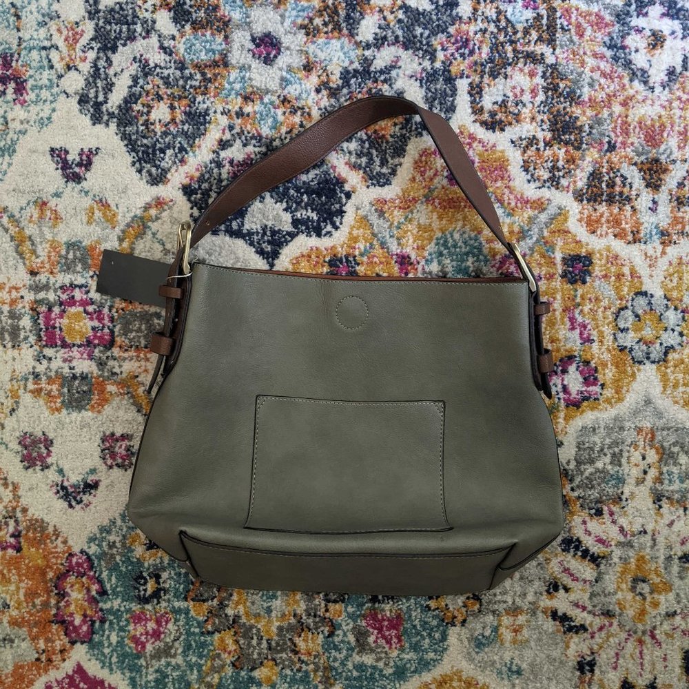 Joy Susan Womens Faux Leather: Hobo 2-in-1 Handbag
